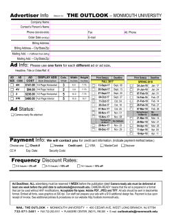 Off Campus Ad Form - The Outlook