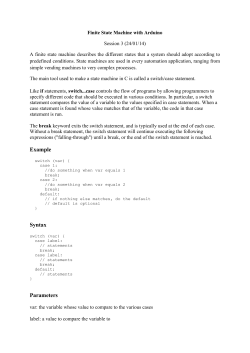Finite State Machine with Arduino Lab 3