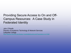 Providing Secure Access to On and Off-Campus