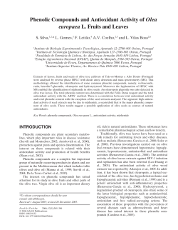 Phenolic Compounds and Antioxidant Activity of Olea europaea L