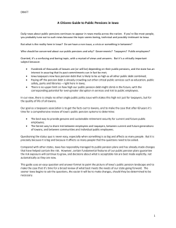 DRAFT A Citizens Guide to Public Pensions in Iowa Daily news
