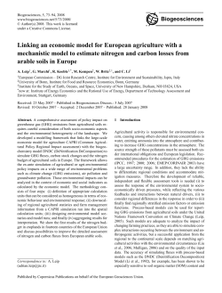 Linking an economic model for European agriculture