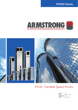 HVAC Variable Speed Drives - Armstrong Fluid Technology