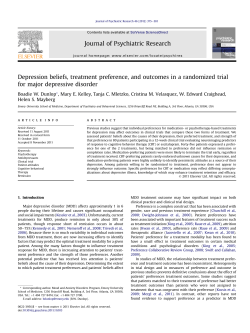 Depression beliefs, treatment preference, and outcomes