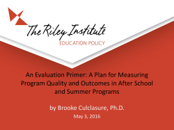 Presentation - SC Afterschool Alliance