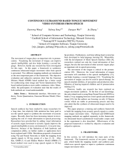 CONTINUOUS ULTRASOUND BASED TONGUE