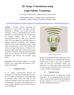 2D Image Transmission using Light Fidelity Technology