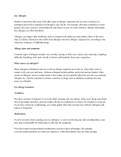 Eye Allergies Similar to processes that occur with other types of