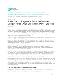 Power Supply Engineer`s Guide to Calculate Dissipation for