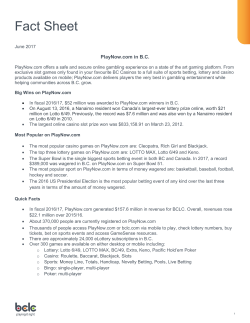 Fact Sheet - BCLC Corporate