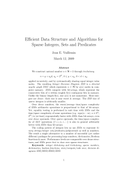 Efficient Data Structure and Algorithms for Sparse Integers, Sets and