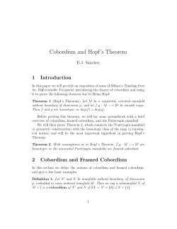 Cobordism and Hopf`s Theorem