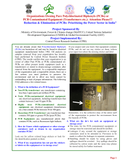 Organizations Owning Pure Polychlorinated Biphenyls (PCBs) or