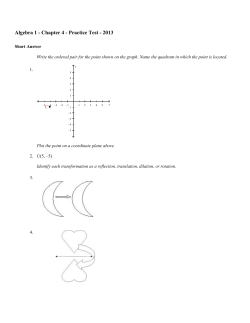Algebra 1 - Chapter 4 - Practice Test