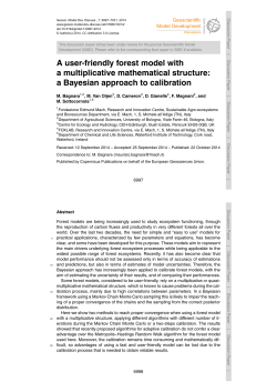 A user-friendly forest model with a multiplicative mathematical