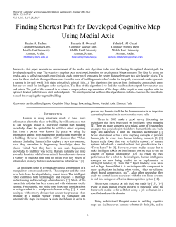 Finding Shortest Path for Developed Cognitive Map Using Medial Axis