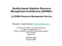 GOT QARMA? Quality-based Adaptive Resource Management