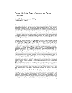 Formal Methods - UMD Department of Computer Science