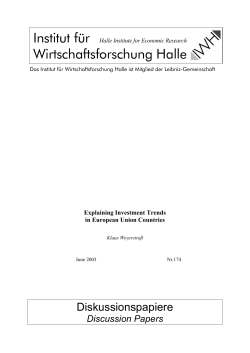 IWH Doctoral Programme in Economics &ndash; IWH - Leibniz