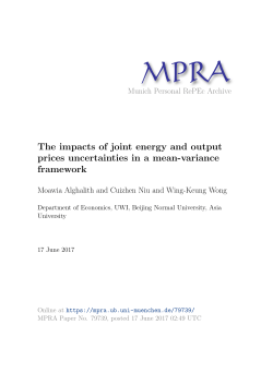 The impacts of joint energy and output prices uncertainties in a