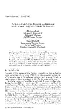 A Simple Universal Cellular Automaton and its