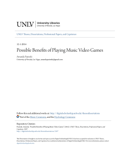 Possible Benefits of Playing Music Video Games