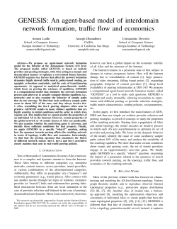 GENESIS: An agent-based model of interdomain network formation