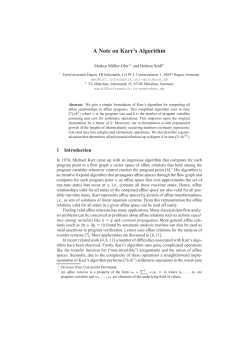 A Note on Karr`s Algorithm