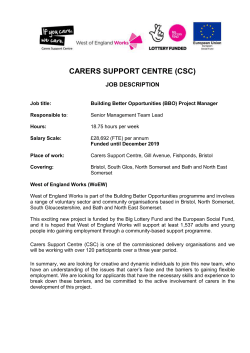carers support centre (csc) job description