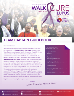 team captain guidebook - Walk with Us to Cure Lupus