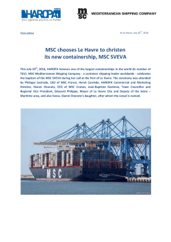 MSC chooses Le Havre to christen its new containership