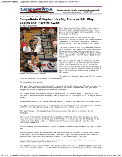 Campolindo Volleyball Has Big Plans as DAL Play Begins and