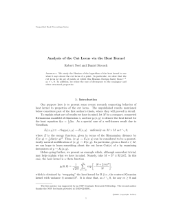 Analysis of the Cut Locus via the Heat Kernel