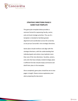 strategic directions phase ii game plan template
