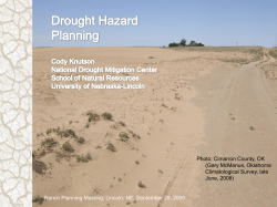 Drought Hazard Planning