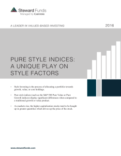 pure style indices: a unique play on style factors
