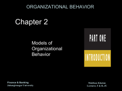 organizational behavior - Jahangirnagar University, EMBA509
