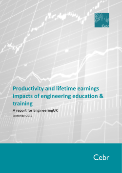 Productivity and lifetime earnings impacts of
