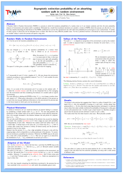 Asymptotic extinction probability of an absorbing random walk in