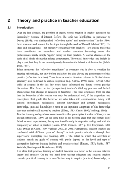 2 Theory and practice in teacher education