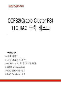 OCFS2(Oracle Cluster FS) 11G RAC 구축 테스트