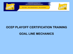 ocep playoff certification training goal line mechanics