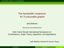 The bandwidth conjecture for 3-colourable graphs - IME-USP