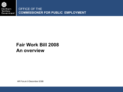 Key Features cont. - Office of the Commissioner for Public Employment