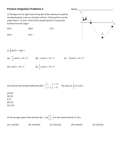 Integration Practice Problems 2