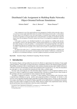Distributed Code Assignment in Multihop Radio Networks: Object