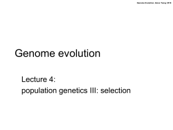 Genome evolution: a sequence