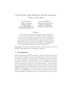 Fixed Points, Nash Equilibria, and the Existential