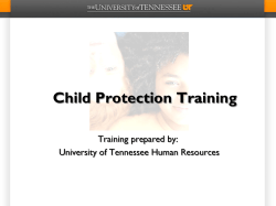 Child Abuse Reporting - University of Tennessee Institute of