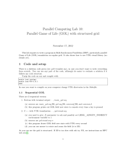 Parallel Computing Lab 10: Parallel Game of Life (GOL) with